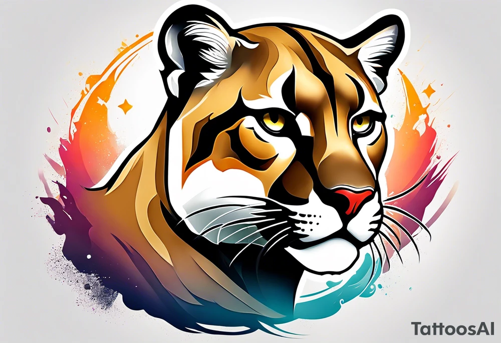 Mountain lion tattoo idea