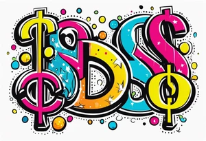Dollar signs tattoo idea