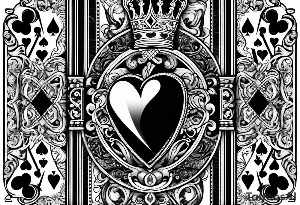 Jack of hearts playing card tattoo idea