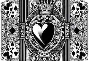 Jack of hearts playing card tattoo idea