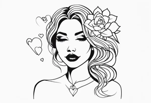 woman breaking my heart smiling tattoo idea