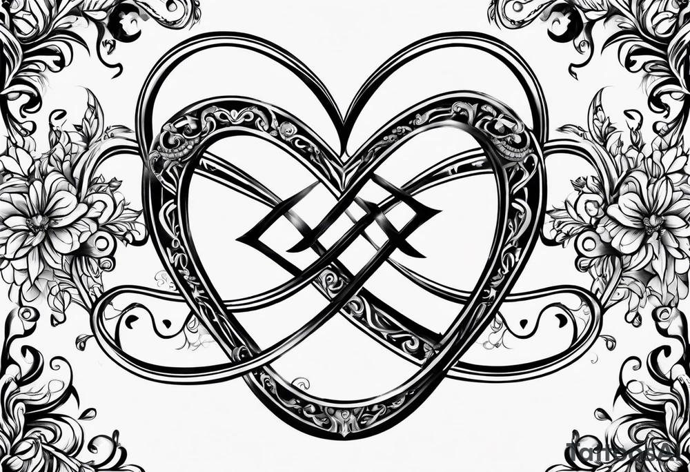 Infinity symbol with heart for couples tattoo idea