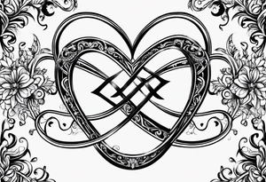 Infinity symbol with heart for couples tattoo idea