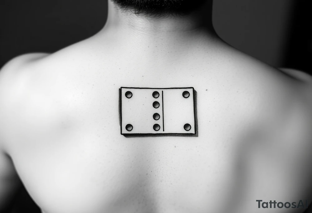 One-blank domino tile on wrist tattoo idea