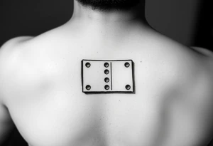 One-blank domino tile on wrist tattoo idea