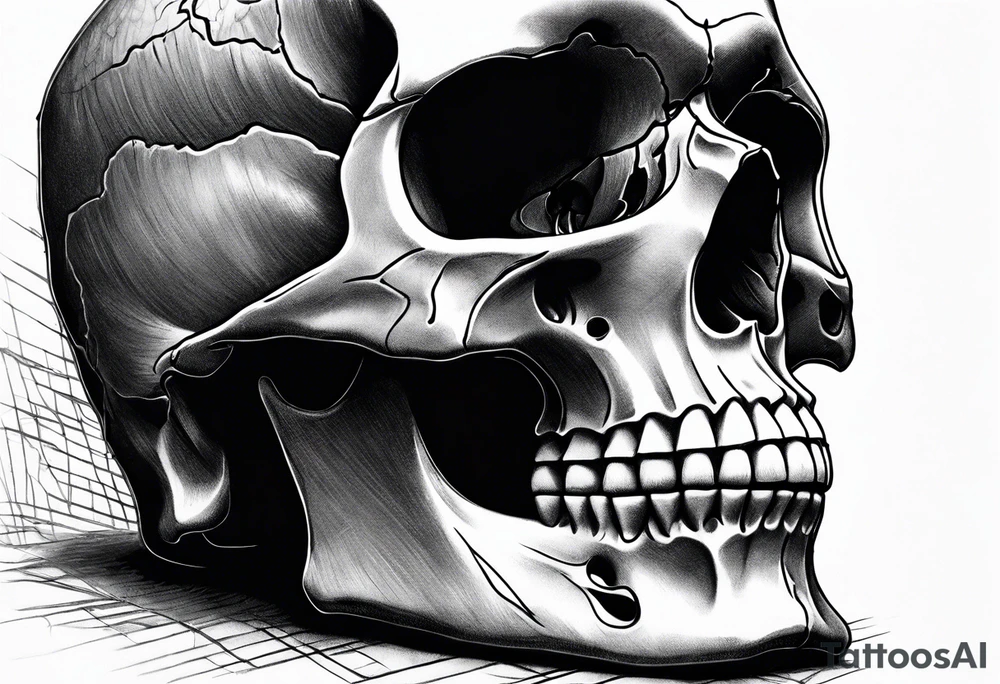 skull with nothing, small tattoo idea