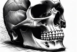 skull with nothing, small tattoo idea