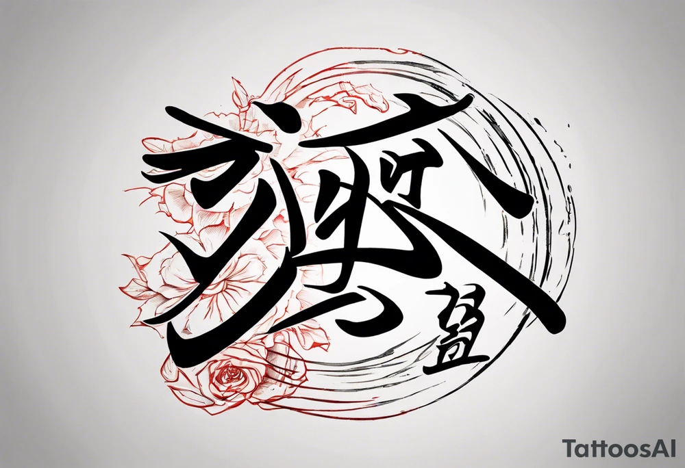 Powerful tatoo writing Jiu-Jitsu with strng shadows and lines tattoo idea