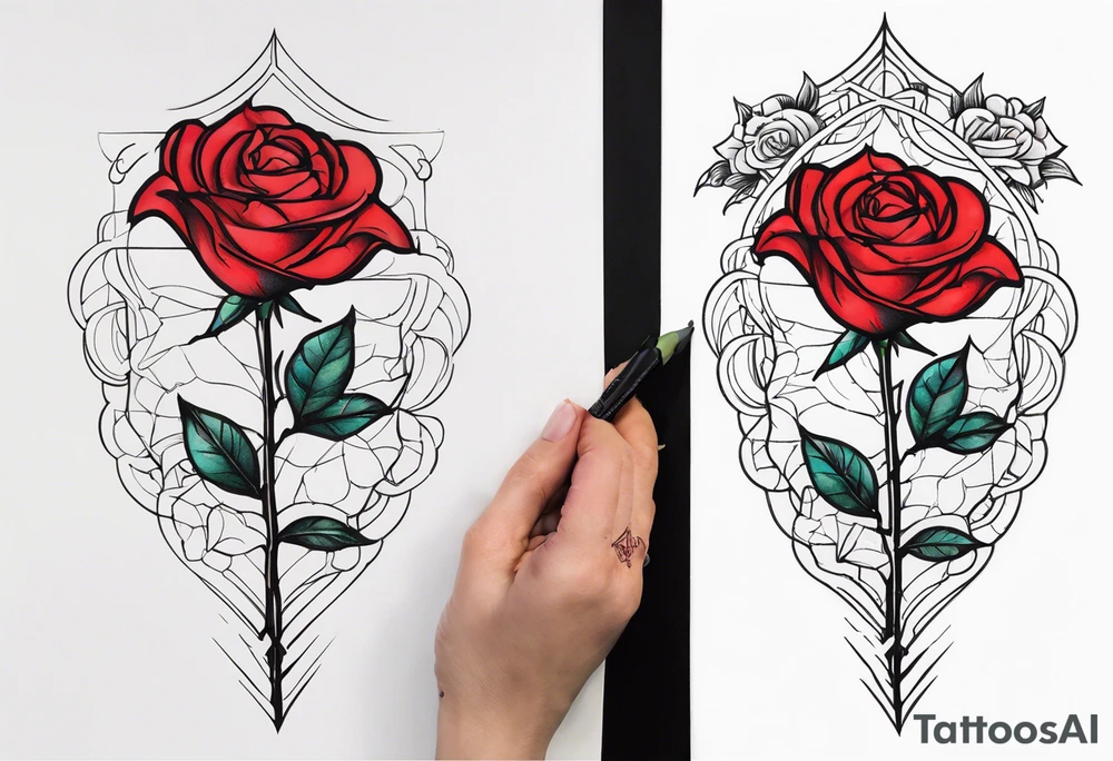 Leuchtturm Stacheldraht Rosen Herz tattoo idea