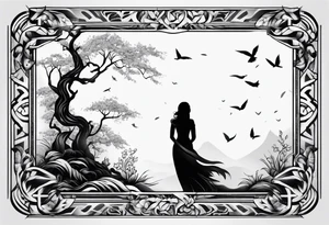 full body back tattoo rectangle tattoo idea