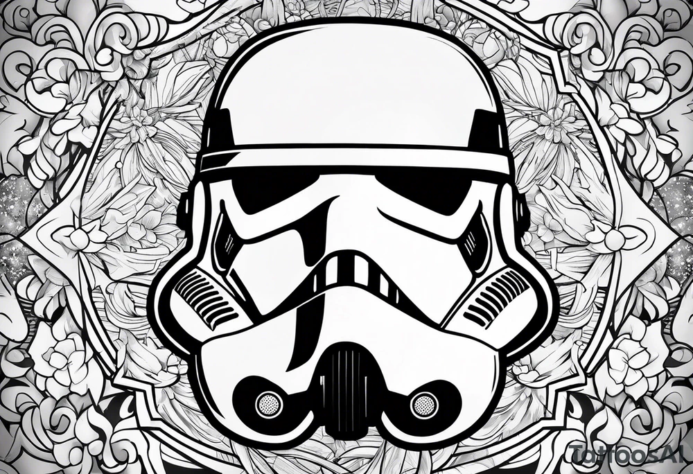storm trooper helmet tattoo idea