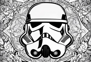 storm trooper helmet tattoo idea