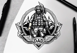 dad in the army resembelence small meanings tattoo idea