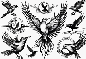 bird breaking free tattoo idea