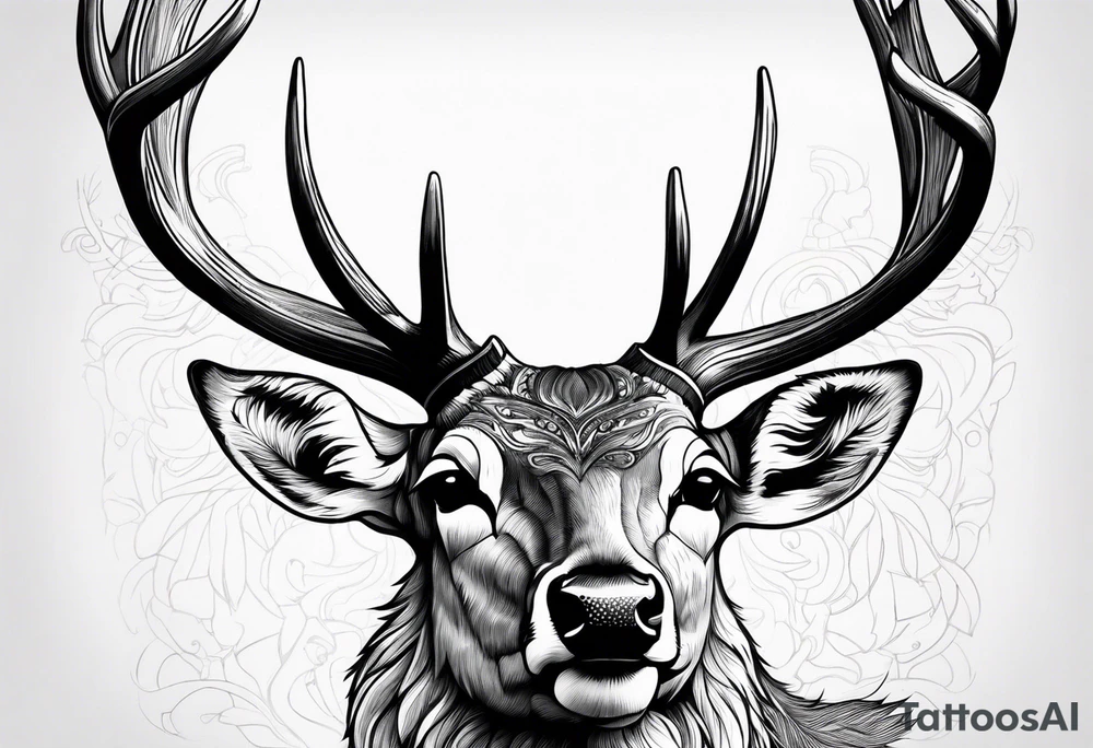 A deer that is big tattoo idea