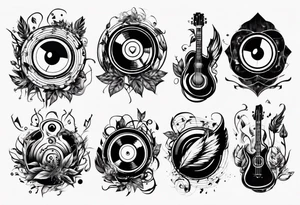 music nature speaker tattoo idea