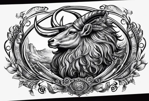 capricorn with a shotgun tattoo idea