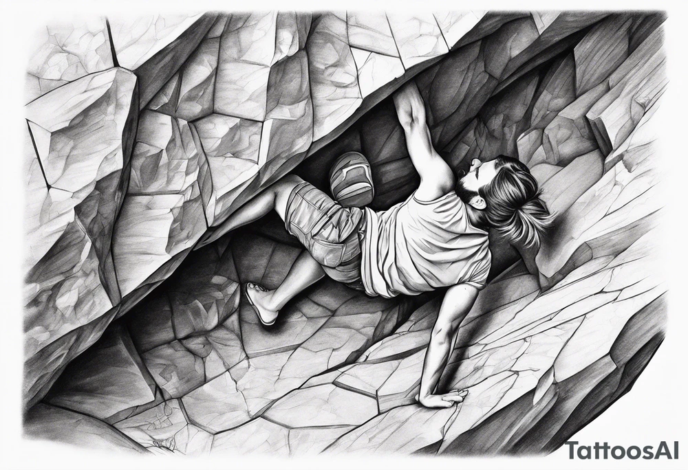 Indoor bouldering tattoo idea