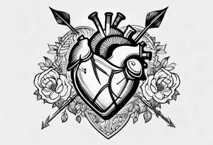 Heart with an arrow through it tattoo idea