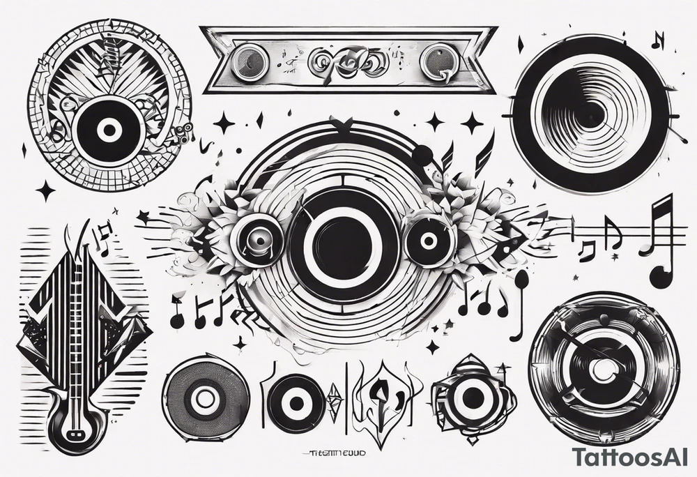 music sound tattoo idea