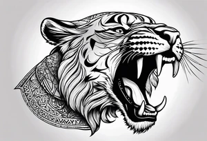 roaring muslim tattoo idea