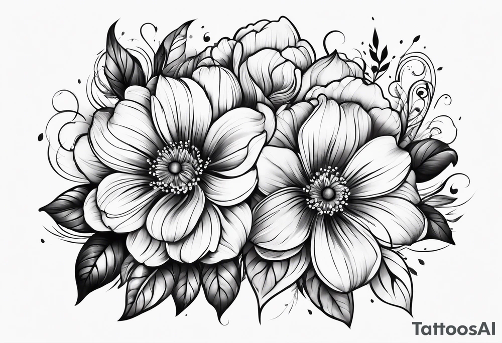 flower love tattoo idea