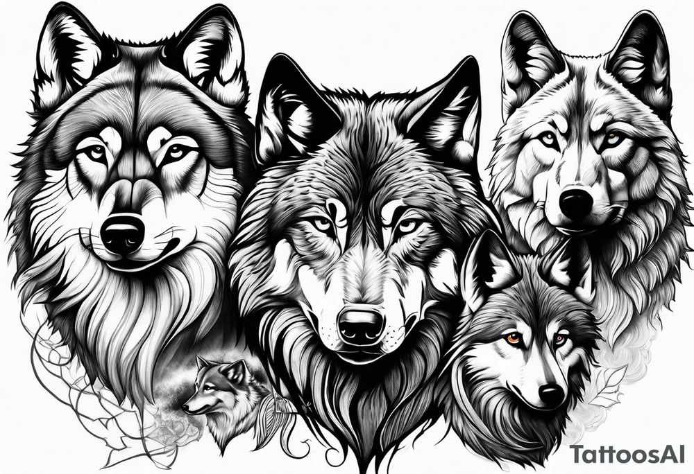 Wolf family tattoo idea