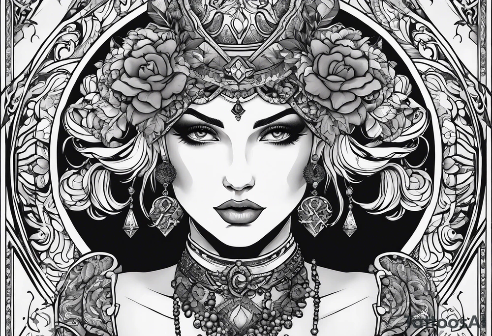 The fool tarot character as a woman tattoo idea