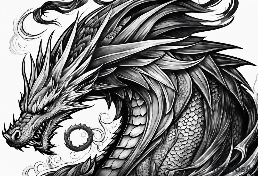 Wizard dragon tattoo idea