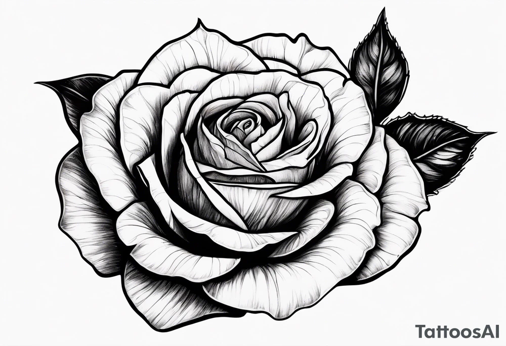 single red rose, black background tattoo idea