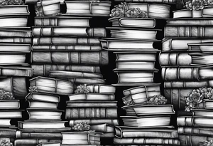 Jigsaw puzzle of a Stack of books tattoo idea