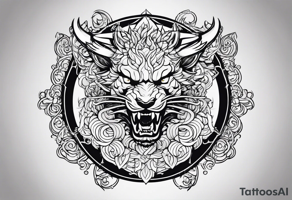 minimalist demon slayer tattoo tattoo idea