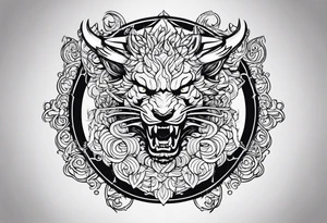 minimalist demon slayer tattoo tattoo idea