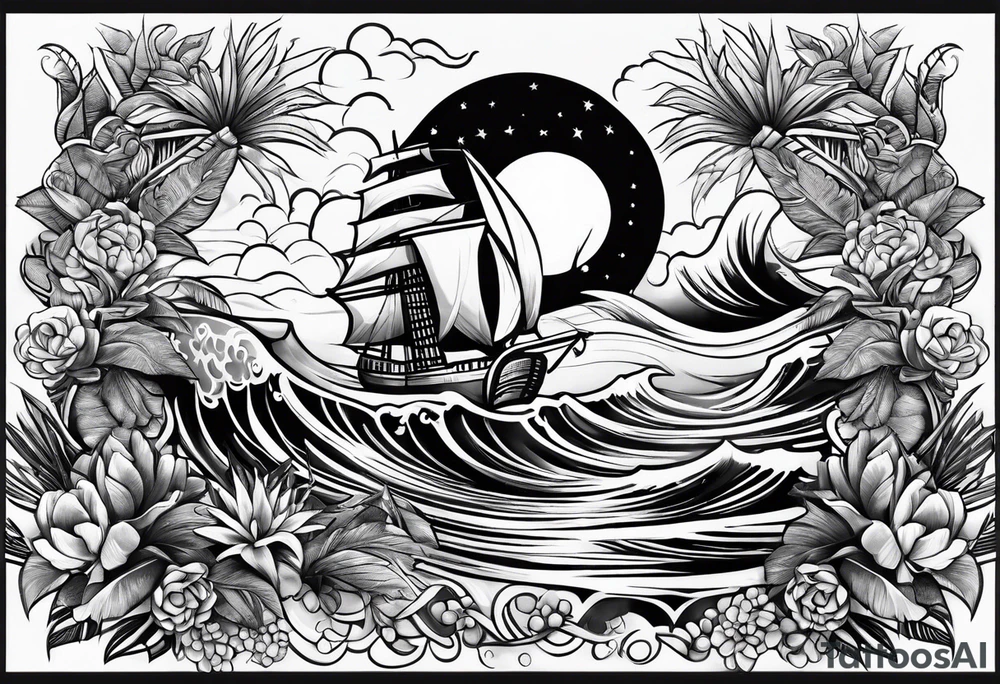 Eastern Caribbean islands tattoo idea