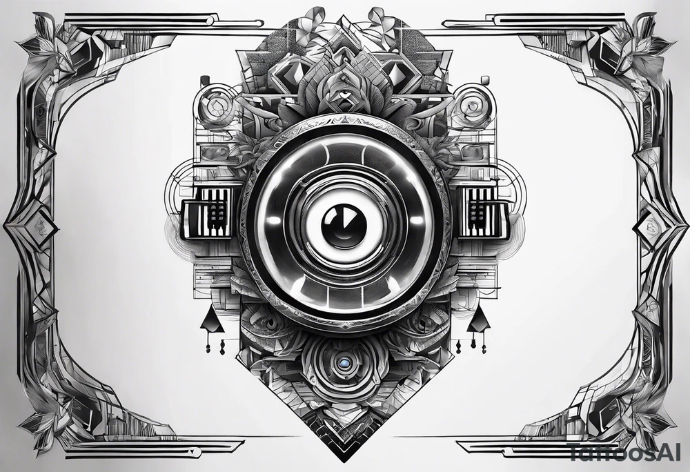 A forearm tattoo about electronic music tattoo idea