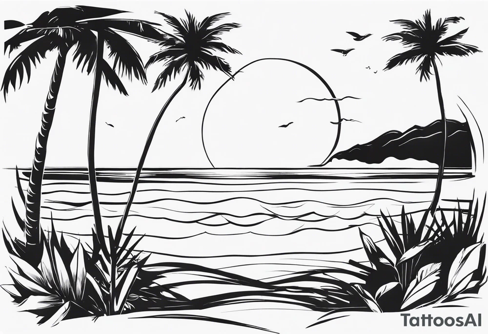 Amicizia estate spiaggia appuntamento piccolo tattoo idea