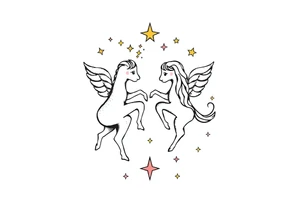 Gemini stars constellation tattoo idea