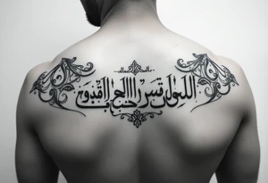 arabic tatto with words tattoo idea
