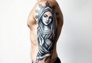 Mexican gang virgin mary tattoo idea