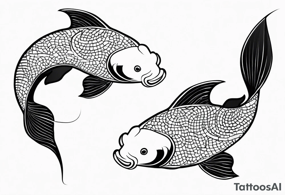 2 koi fishes tattoo idea
