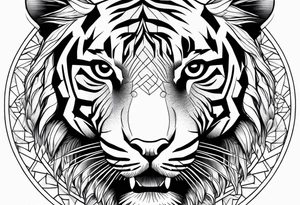 woman inside tiger mouth inner forearm tatoo tattoo idea