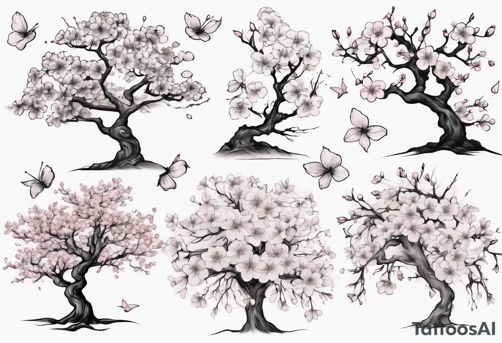 Cherry blossom tree tattoo idea