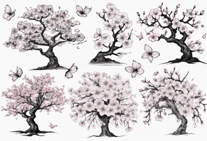 Cherry blossom tree tattoo idea