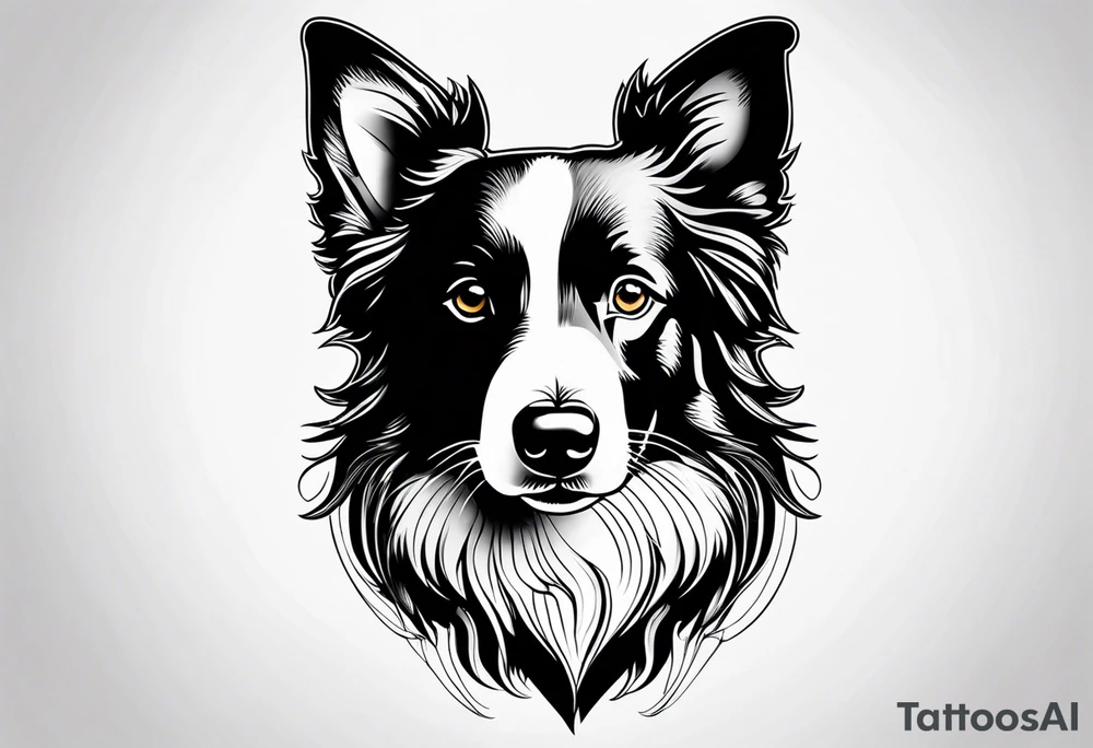 Border collie ears tattoo idea