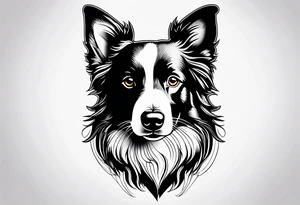 Border collie ears tattoo idea