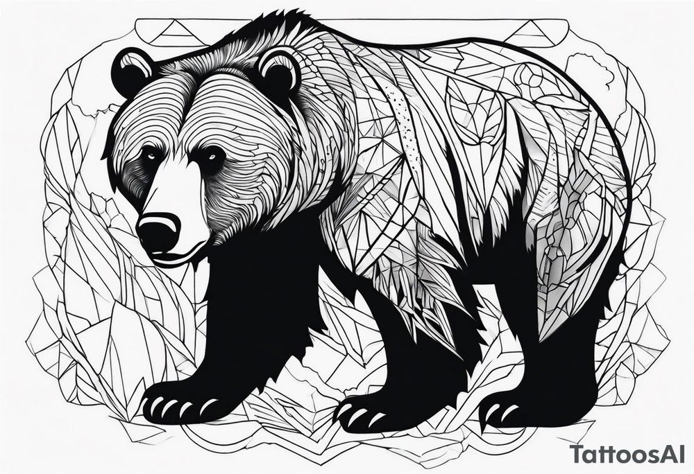 Large Grizzly Bear tattoo idea