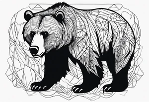 Large Grizzly Bear tattoo idea