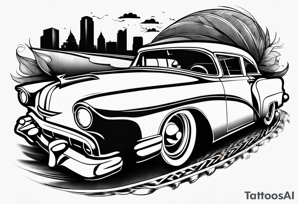Bowling and cars tattoo idea