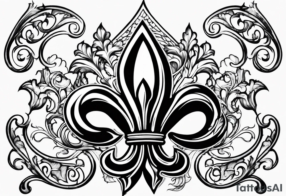 fleur de lis tattoo idea