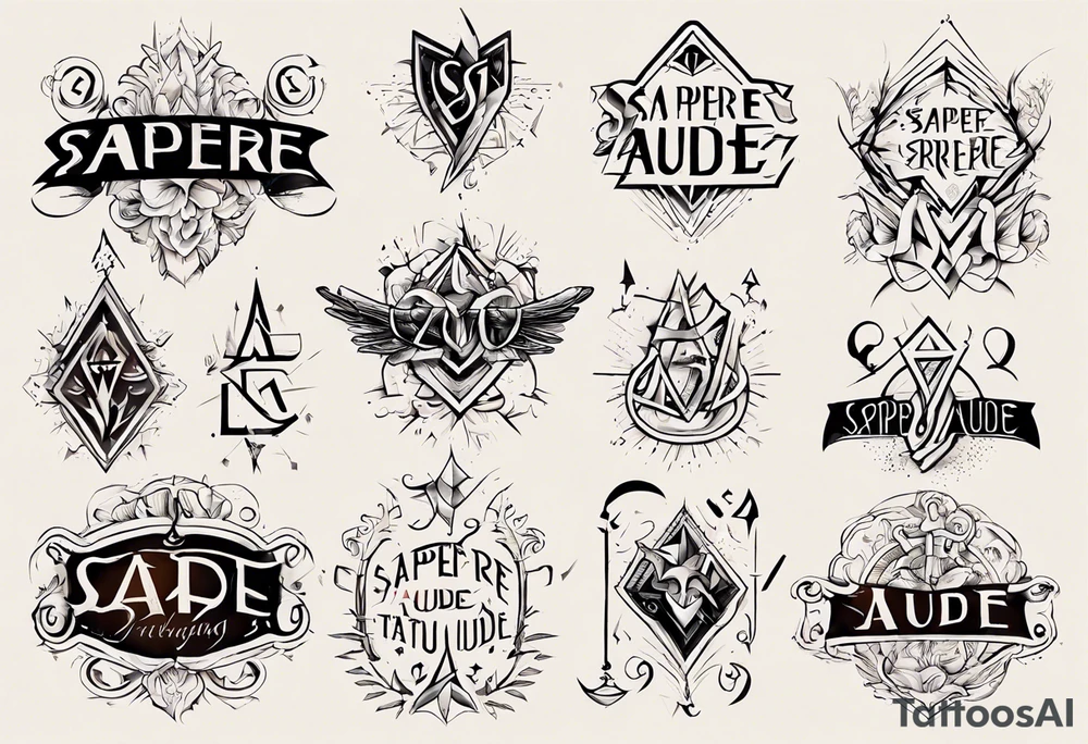 Schriftzug "sapere aude" tattoo idea
